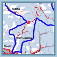 Trasy rowerowe - Około Wsetina