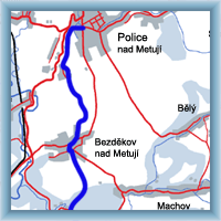 Trasy rowerowe - Brne – Police nad Metują