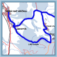 Trasy rowerowe - Z Velke nad Veliczką do CHOP Białe Karpaty