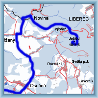 Trasy rowerowe - Z Křiżan na Jeszczed