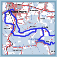 Trasy rowerowe - Z Valmezu k Bystrzyczce